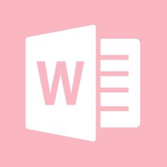 a pink background with the word w in white on top of an image of a paper