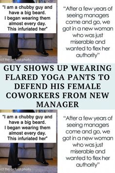 New Manager, Chubby Guy, Big Beards, Spotlight Stories, Gender Norms, Weird Text, Yoga Pant, At The Gym, Show Up