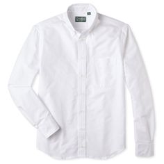 White Unstructured Everyday Shirt, White Cotton Dress Shirt For Business Casual, White Cotton Dress Shirt For Everyday, Everyday White Relaxed Fit Shirt, Everyday White Cotton Dress Shirt, Classic White Cotton Shirt, Preppy White Button-up Shirt, White Button-up Preppy Shirt, White Cotton Preppy Shirt