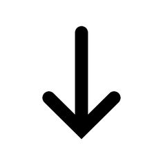 an arrow pointing to the left on a white background