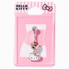 Images Hello Kitty, Belly Button Piercing Jewelry, Belly Piercing Jewelry, Hello Kitty Jewelry, Kitty Clothes, Hello Kitty Clothes, Cool Piercings, Hello Kitty Aesthetic, Hello Kitty Accessories