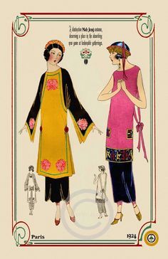 Art Nouveau Fashion, Flapper Girls, Mah Jong, Ballet Russe, Outfit Essentials, Deco Fashion, 1920 Fashion, Art Deco Decor, 20s Fashion