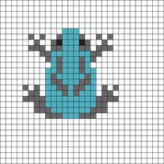 a cross stitch pattern with an image of a blue and black object in the middle