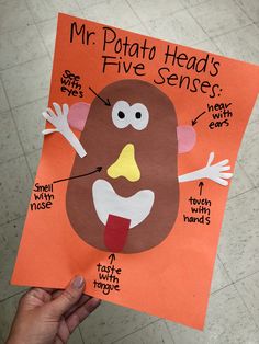 Me Potato Head Craft, Five Senses Literacy Activities Preschool, Five Senses Crafts For Infants, Five Senses Art For Preschool, Five Senses Infant Activities, 5 Senses Arts And Crafts, Preschool Senses Crafts, Five Senses Crafts For Preschool Ideas, My Senses Art Preschool