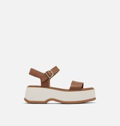 DAYSPRING™ Ankle Strap Women's Platform Sandal | SOREL Casual Sport Sandals With Chunky Platform And Ankle Strap, Casual Chunky Platform Sport Sandals For Spring, Women Platform Sandals, Sandals Wedges, Nude Sandals, Flatform Sandals, Womens Sandals Wedges, 90s Inspired, Slingback Heel