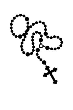 Rosary SVG | Rosary Tattoo for Mean | Rosary Necklace | Rosary Bead Tattoo | Rosary Tattoo Wrist Rosary Drawing Sketch, Rosary Beads Drawing, Rosery Drawings, Rosery Beads Tattoo, Rosary Outline, Rosary Beads Tattoo, Bead Tattoo, Rosary Tattoo Wrist, Rosary Tattoo Design