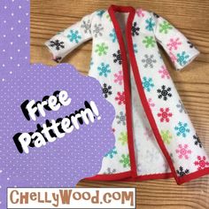 a baby's pajamas with snowflakes on it and the words free pattern