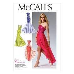 a woman in a strapless dress and high heels is featured in the magazine mccall's