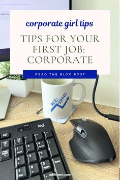 a computer keyboard sitting on top of a desk next to a mouse and coffee cup