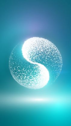 an abstract background with the letter s made up of sparkling white bubbles on a blue sky