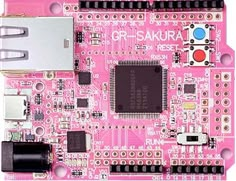 the rasp board is pink and has many wires attached to it, including two connectors