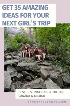 Looking for the best girls' trip destinations? Explore 35 top spots in the US, Canada, and Mexico with this comprehensive guide! Get insider tips on the best times to visit, nearest airports, and recommendations for where to stay, eat, and explore. Whether it's a women’s retreat, sister getaway, bachelorette party, or birthday trip, you’ll find the perfect location for your next adventure. Get more travel ideas and inspiration at Gatherandgotravel.com. Girls Trip Destinations, Trip Destinations, Birthday Trip, Amazing Ideas, Amazing Destinations