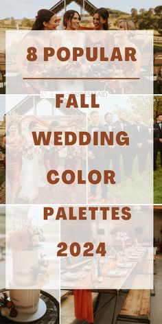 the 8 popular fall wedding color palettes