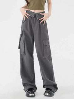 ❤︎American Street Flap Cargo Pants❤︎ American Street, Press The Button, College Bags, Gift Of Time, Cargo Pants Women, Cargo Pants, Casual Pants, Straight Leg, Pants For Women