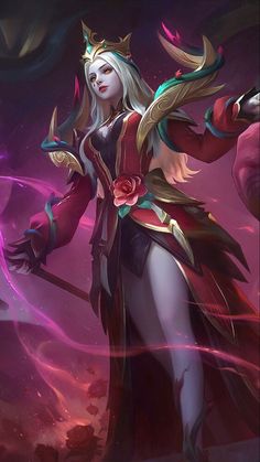 Vexana Mlbb, Liga Legend, Zed League Of Legends, Fantasy Witch, Artistic Wallpaper, Desktop Wallpaper Art, Female Hero, Lol League Of Legends