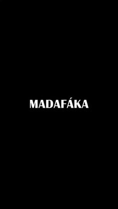 the words madafka are written in black and white on a dark background,