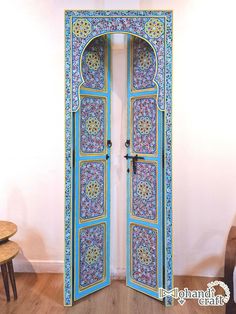 One of the most exquisite doors that we ever make, and it took us months of handwork to create this beautiful piece, Handcrafted with precision, this door captivates with its vibrant blue hues, echoing the charm of Morocco's iconic blue cities. Intricate patterns and motifs, meticulously painted, tell tales of tradition and craftsmanship. Transform your surroundings with a touch of Moroccan allure, as this door becomes a striking focal point, blending cultural richness with artistic expression ☑