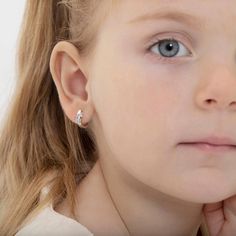 Delightful and dainty, these sparkling unicorn hoop earrings for girls are just her fairy-tale style. Crafted in 925 sterling silver with pink enamel, this abstract unicorn is simply lovely. Buffed to a brilliant luster, this magical figure is perfect for little girls. Gift box included. Age Group: Cute for Little Girls or Pre Teens; Safe for Sensitive Ears 925 Sterling Silver Hoop Size: Inner Diameter (8mm); 0.39 in. Outer Diameter (12mm) Unicorn Size: (6mm W x 7mm H) Metal Stamp: 925 Gift Box Gold Earrings Models, Unicorn Kids, Earrings For Girls, Kids Earrings, Magical Unicorn, Pink Enamel, Girls Gift, Simply Lovely, Girls Earrings