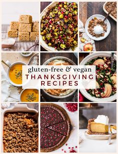 gluten - free and vegan thanksgiving desserts