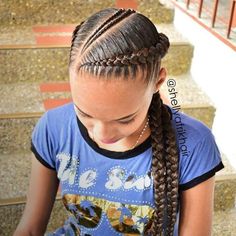 Braids Kids, Two Braid Hairstyles, Kids Braids, Twisted Hair, Kid Braid Styles, Feed In Braids Hairstyles, Goddess Braids Hairstyles, African Hair Braiding Styles, Braided Cornrow Hairstyles