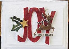 a christmas card with the word joy in your heart