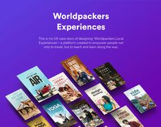 the book cover for worldpackers experiences is displayed in front of an array of books