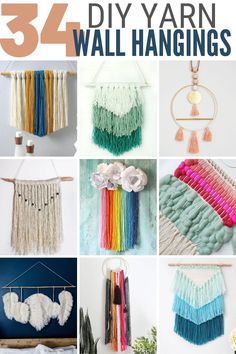 the best diy yarn wall hangings