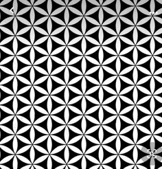 an abstract black and white pattern with circles