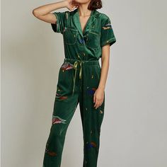 Worn Once, Excellent Condition Eclectic Style Clothing, Jersey Shore Cast, Velour Jumpsuit, Rachel Antonoff, Shirt Pant, Eclectic Fashion, Jersey Shore, Printed Jumpsuit