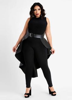 Faux Leather Asymmetric Skirt Belt, Black Low Waist Belt, Buckle Skirt, Plus Size Belts, Asymmetric Skirt, All Black Everything, Black Leather Skirts, Skirt Belt, Ashley Stewart, Asymmetrical Skirt