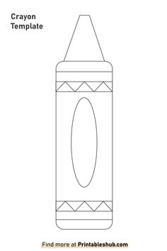 the crayon template is shown in black and white