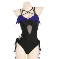 New With Tags Meowcos One-Piece Gothic Swimsuit With Purple Wings & Tummy Control Unleash Your Inner Devil! With Devil’s Tail And Demon Wings, This Swimsuit Is Perfect For The Beach, Pool, Or Tropical Vacations. Essential For Summer: Great For Water Play, Parties, And Swim Pools With A Unique, Chic Style. Note: No Returns Or Exchanges If Hygiene Label Is Removed. Details: Color: Black Material: Polyester Type: One-Piece Swimsuit Women's Xl Mushroom Swimsuit, Emo Swimwear, Grunge Swimsuit, Gothic Swimwear, Frilly Swimsuit, Goth Swimwear, Goth Swimsuit, Gothic Swimsuit, Swimsuits 2024