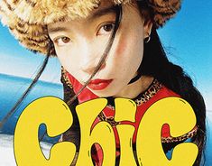 a woman wearing a fur hat on the cover of g i c magazine, with her hair blowing in the wind