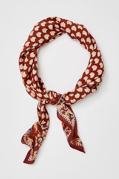 Accessorize your look with this so bold printed bandana featured in a classic design that you can tie into your hair, around your neck or anywhere else. * Adjustable design * Paisley print * 29 x 29 inches | Lotus Paisley Print Bandana by Free People in Orange Bohemian Bandana Print Patterned Scarves, Bohemian Bandana Print Scarves, Printed Bandana, Bandana Print, Gatsby, Paisley Print, Boho Outfits, Color Coding, Classic Design