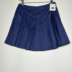 Nwt Pleaded Navy Blue Skirt Blue School Uniform Pleated Skirt, Summer School Uniform Style Lined Skirt, Spring School Uniform Mini Skirt, Navy Casual Tennis Skirt, Blue Mini Length Skirt For School, Blue Pleated School Uniform Skirt, Navy Pleated Skort, High Waist Skirt For Summer School Uniform, Spring School Uniform Style Mini Skirt