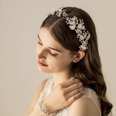 Headband Bride, Vine Headband, Bridal Hair Bands, Bridal Headbands, Floral Hairband, Crystal Hair Vine, Bridal Headwear, Bride Headband, Bride Headpiece