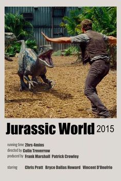 the poster for the movie's upcoming film, jurassic world 2013 is shown in black and white