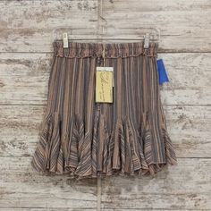 Brand New No Built In Shorts 36230 Short Ruffled Skirt Bottoms, Casual Mini Skirt With Ruffled Detail, Casual Short Ruffled Skirt, Casual Mini Length Flowy Skirt, Casual Flowy Short Skirt, Casual Short Length Flowy Skirt, Distressed Jean Skirt, Smocked Skirt, Camo Skirt