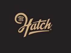 the hatch logo on a black background