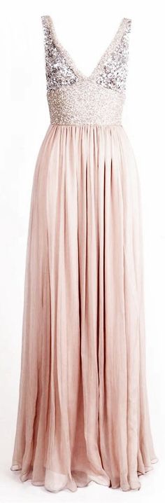 Alita Graham blush gown Silver Bridesmaid, Blush Wedding Dress, Fashion Friday, فستان سهرة, Trendy Wedding