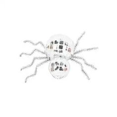 two white spider balloons on a white background