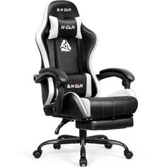 a black and white gaming chair with the word n - gen on it