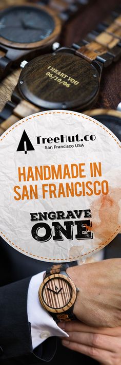 Handcrafted in San Francisco. Nature-inspired designs that make the perfect gift for your special ones! See the full collection at Treehut Co. Couples Watches, Birthday Sale, Wooden Watches, Pre Christmas, Easter Sale, Tree Hut, March Madness, Nature Inspired Design, Early Bird