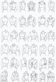 an image of different types of blouses