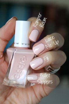 Lace Me Up comparison || Ballet Nudes Collection Colorful Nails, Essie Nail, Neutral Nails