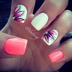 24 Fancy Nail Art Designs That You'll Love Looking at All Day Long ... Fancy Nail Art, Unghie Sfumate, Nail Art Designs Summer, White Nail, Spring Nail Art, Amazing Images, Inspiring Images, Nail Art Summer, Cute Nail Designs