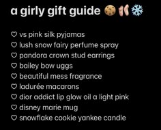 Girly Christmas List, Christmas Checklist, Christmas Princess, Christmas Party Activities, Girly Christmas Gifts, Wishlist Ideas, Girly Christmas