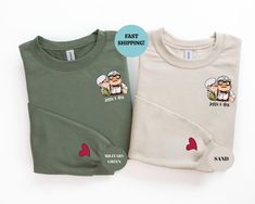 "Carl and Ellie Matching Sweatshirt, Adventure is Out There Hoodie, Custom Up Movie Couple Sweater, Couple Valentine Hoodie, Valentine Day !! STEPS FOR ORDERING !! 1) Please review ALL photos included. 2) Select your T-Shirt color and T-Shirt size from the drop down options. 3) Type your text/design color in the personalization box. 4) Choose Your Quantity. 5) Click ADD TO CART. You may go back to add more items to your cart by following Steps 1-5. 6) Please click the \"Proceed to Check Out\" button. 7) During check out, you may type any note/request to the seller in the box.  !! IMPORTANT INSTRUCTIONS !! - All shirts are retail / standard fit. Please make sure to check our Size Chart in the Pictures before you place your order.  - Since all shirts are custom made for each customer, I unfo Lady And The Tramp Hoodie, Up Movie Couple, Couples Disney Shirts, Valentine Hoodie, Disney Bound Outfits Casual, Sweater Couple, Carl And Ellie, Up Movie, Disney Couple Shirts