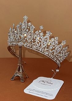 Buy ANASTASIA Swarovski Bridal Crown, Wedding Crown, Bridal Tiaras at affordable prices at Ellee Couture Boutique. Visit our website for a great selection, promotions and discounts. Buy Now! Crown For A Queen, Russian Headdress, Quince Crowns, Traditional Headwear, Crowns Royal, Queen Crowns, Swarovski Tiara, Queens Tiaras, Rose Gold Tiara