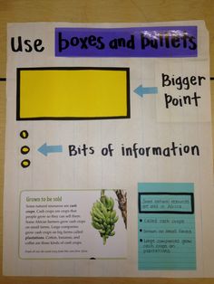 a bulletin board with instructions on how to use boxes and toilets for the bigger point